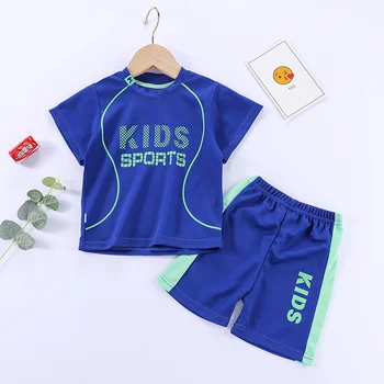 BibiCola/ детская одежда, летний новый детский спортивный костюм-двойка для мальчиков, модный детский костюм-двойка от 1 до 6 лет.