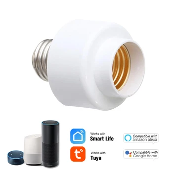 Tuya Smart WiFi Розетка, держатель лампы для светодиодной лампы E27, беспроводной держатель лампы, Голосовое дистанционное управление приложением для Alexa Google Home