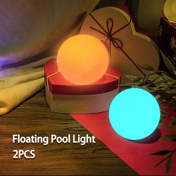 НОВЫЕ светодиодные плавающие шары для бассейна, ночник для ванны, меняющий цвет RGB, подарок для вечеринки в гидромассажной ванне