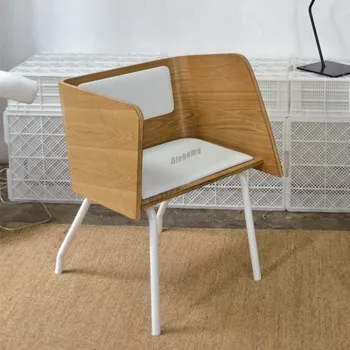 Скандинавские обеденные стулья Дизайн-арт Персонализированный обеденный стул Кресло для отдыха в ресторане небольшой квартиры Кофейное кресло Офисное кресло