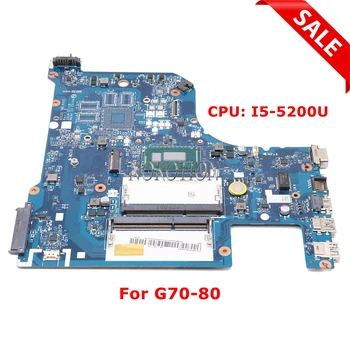 NOKOTION AILG1 NM-A331 Основная плата для ноутбука Lenovo Ideapad G70-80 Материнская Плата С процессором SR23Y I5-5200U