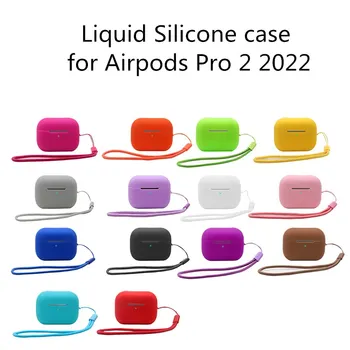 Мягкий Чехол для Apple Airpods Pro 2 Жидкий Силикон airpod pro 2022 Наушники Противоударный Защитный Чехол для Airpod Pro2 Fundas