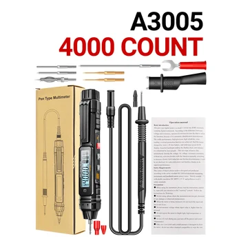 A3005 Цифровой Мультиметр Pen Type 4000 Отсчетов Профессиональный Измеритель Бесконтактного Автоматического Напряжения Переменного/Постоянного Тока, Омный Тестер Диодов Для Инструмента