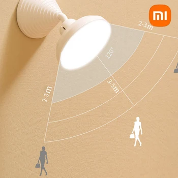 Xiaomi 360 ° Маленький Светодиодный Светильник для Прохода в Домашнюю Спальню, Ночник для Ванной Комнаты, Usb Зарядка, Настенный Умный Прикроватный Светильник
