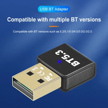 Беспроводной USB-адаптер, Bluetooth-совместимый приемник без драйвера, съемный мини-беспроводной передатчик для передачи аудио-видео