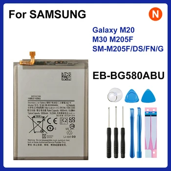 SAMSUNG Оригинальный EB-BG580ABU 5000 мАч Сменный Аккумулятор Для SAMSUNG Galaxy M20 M30 M205F SM-M205F/DS/FN/G Батареи + Инструменты