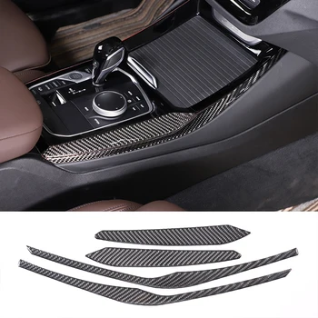 Для BMW X3 G01 2022 Центральный механизм управления из мягкого углеродного волокна, боковая накладка, Декоративная наклейка, Аксессуары для интерьера автомобиля