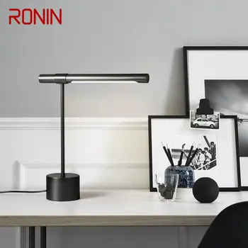 Современная Латунная Настольная лампа RONIN LED Creative Simple Black Bed Настольная Лампа Для Украшения Дома Гостиной Спальни