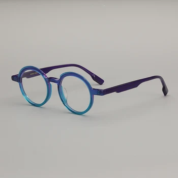 Элегантные ацетатные круглые женские очки Дизайнерский бренд оправа для очков в винтажном стиле Унисекс мужские оптические очки по рецепту