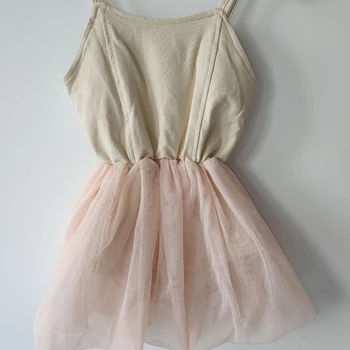 INS Baby Romper 2022 Новая Летняя одежда для маленьких девочек Скандинавское платье принцессы на подтяжках для новорожденных, Повседневный комбинезон с сетчатой строчкой