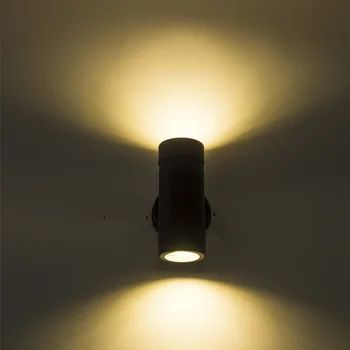 вверх вниз светодиодные настенные светильники наружного освещения Водонепроницаемый IP65 Настенные бра Черный светодиодный светильник для крыльца lampara de pared exterior