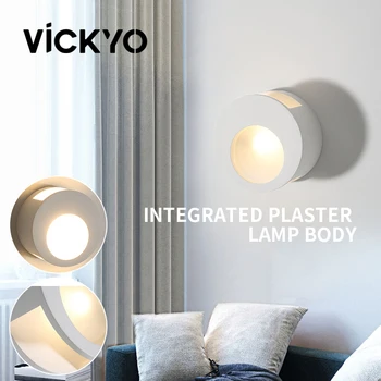 Интерьерный светодиодный настенный светильник VICKYO, современные простые круглые настенные светильники для спальни, гостиной, домашнего освещения, декора прикроватных ламп
