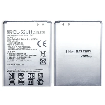 Аккумулятор BL-52UH 2040 мАч для LG Spirit H422 D280N D285 D320 D325 DUAL SIM H443 Escape 2 VS876 L65 L70 MS323 Аккумулятор для телефона