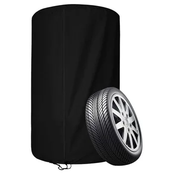 Защита автомобильных шин от солнца и пыли, солнцезащитный козырек, чехол для запасного колеса, черные сумки для хранения шин с защитой от замерзания