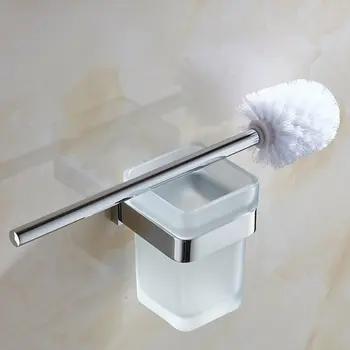 1 Предмет туалетных принадлежностей для щетки для унитаза с ручкой из нержавеющей стали, щетка для чистки каркаса для вешалки для дома
