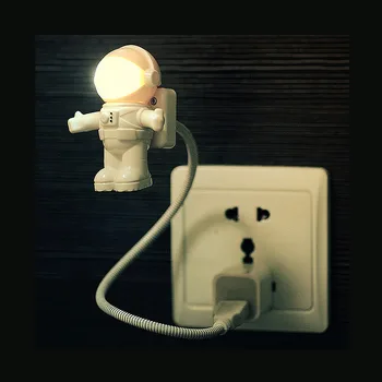 Портативный ночник с питанием от USB, настольная лампа для астронавта со светодиодной подсветкой 5 В, гибкое светодиодное украшение для космонавта, домашние светильники для компьютера, ноутбука, ПК