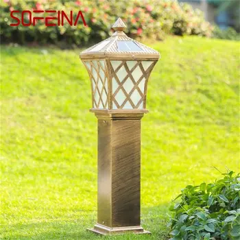 SOFEINA Наружный солнечный светильник для лужайки, Ретро Садовый светильник, светодиодный Водонепроницаемый Декоративный светильник для домашнего двора