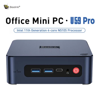 Beelink U59 PRO Intel N5105 Mini PC Windows 11 Pro DDR4 8GB 256GB 16GB 512GB WiFi5 BT4.0 LAN Настольный МИНИ-ПК для геймеров