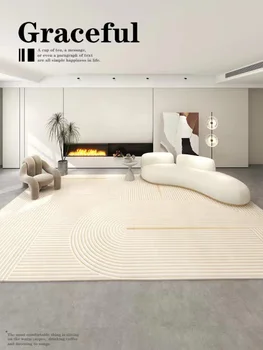 Легкие роскошные ковры в скандинавском стиле для гостиной, плотные коврики для спальни, современный дизайн дивана, журнального столика, коврика для кабинета, коврика