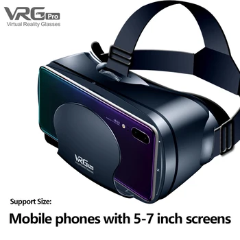 VRG Pro Blu-ray 3D VR Гарнитура Широкоугольные Умные Очки Виртуальной Реальности Шлем для Видеоигры 5-7-дюймового Смартфона