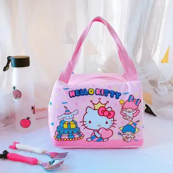 Sanrio hello kitty милый мультяшный изоляционный мешок студенческий ланч-бокс сумка для пикника сумка