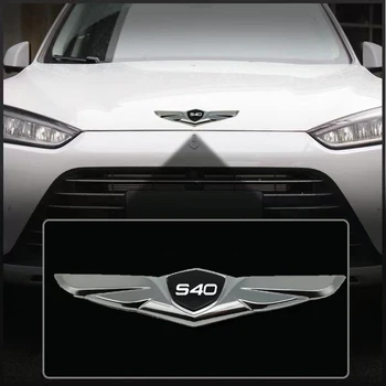 Автомобильные наклейки для модификации автомобиля, 3D металлический значок, наклейка на капот, высококачественные декоративные наклейки для Volvo S40 с логотипом, автомобильные аксессуары