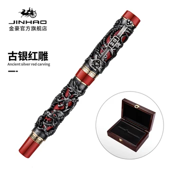 JINHAO Luxury 6 Style Гелевая ручка-роллер для письма Дракон и Феникс Тяжелая ручка с пером 0,5 мм Деловые Канцелярские принадлежности New