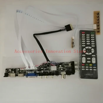 Комплект мониторов DVB-T2 DVB-C LP156WH4 LP156WH4-TLA1 LP156WH4-TLB1 TV + HDMI + VGA + USB 1366X768 ЖК-дисплей со светодиодным экраном Плата драйвера контроллера