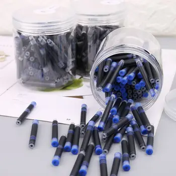 100шт Jinhao Универсальная Черно-синяя Перьевая ручка Картриджи с чернилами 2,6 мм для заправки школьных канцелярских принадлежностей X6HB