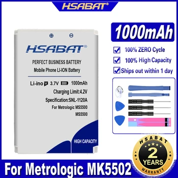 HSABAT MS5500 SP5500 Аккумулятор емкостью 1000 мАч для CipherLab 8001 для Metrologic MK5502 MK5502-79B6107 MK5502-79B614 MK5502-79B639