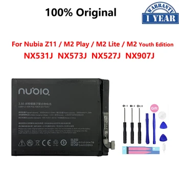100% Оригинальный 3000 мАч Li3829T44P6h806435 Аккумулятор Для ZTE Nubia Z11 M2 Play M2 Lite M2 NX531J NX573J Аккумуляторы Для Телефонов Bateria