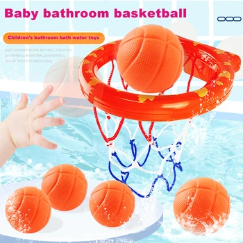 Игрушки для купания малышей, Водные игрушки для мальчиков, Мини-корзина для стрельбы, Набор для игры в воду для ванны, Баскетбольное кольцо для стрельбы, Игрушка для игры в воду
