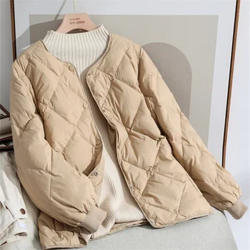 2023 Новая Осенне-зимняя куртка, парки, Женская пуховая хлопковая куртка, легкое Женское Свободное пальто с хлопковой подкладкой, Повседневная верхняя одежда