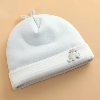 Осенне-зимняя милая детская шапочка, хлопковая однотонная шапочка без косточек, реквизит для фотосъемки новорожденных, детские аксессуары 