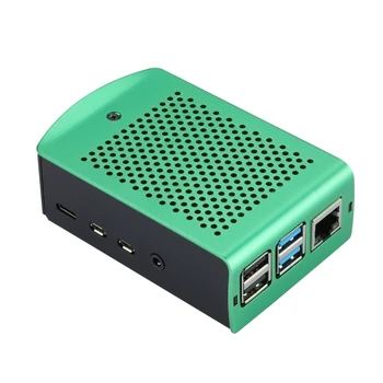 Raspberry Pi 4 Алюминиевый корпус Зеленый корпус Металлическая коробка Корпус для RPI 4B RPI 4 Модель B