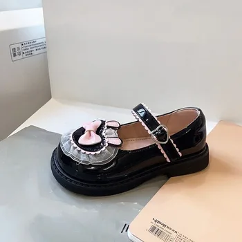 Обувь Принцессы Для девочек; Милые Японские Кожаные туфли JK Lolita в Милом стиле С Кружевным Бантом; Приливные Тонкие Туфли zapatos niña sandálias tênis