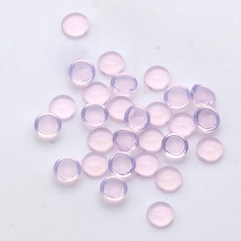 Высококачественный ААААА Круглый однотонный розовый стеклянный камень яичного цвета 3 мм ~ 6 мм, инкрустированный различными орнаментами, принадлежности для изготовления ювелирных изделий
