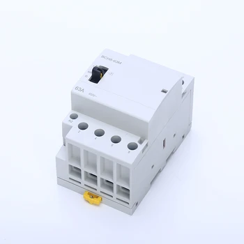 Модульный трехфазный контактор переменного тока с ручным переключателем управления на DIN-рейке DIY Smart Home Automation