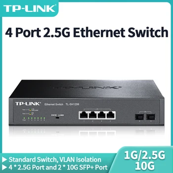 TP-Link 4-портовый Коммутатор Ethernet 2.5G Сетевой Коммутатор 2.5Gbe с 10G SFP + Uplink Сетевой Концентратор Интернет-Разветвитель TL-SH1206