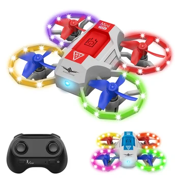 Мини-дрон, 3D-подсветка со вспышкой, интеллектуальное наведение, 2.4 G 4-канальный вертолет с дистанционным управлением, Квадрокоптер, Дрон, Радиоуправляемый самолет, детские игрушки