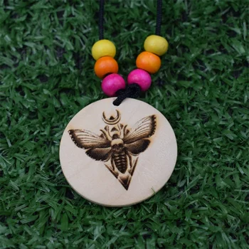 12 шт. на заказ деревянное ожерелье с бабочкой, уникальное ожерелье из разноцветных бусин 