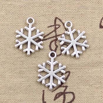 20шт Подвески Снежинка 20x15 мм Подвески из Античного Серебра Ручной Работы Тибетские ювелирные изделия ручной работы