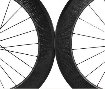 700c карбоновые колеса с углублениями 80 мм трубчатый дорожный велосипед с углублениями колесная пара с углублениями поверхность карбоновых велосипедных колес