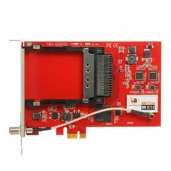 TBS6290se V2 DVB-T2/T/C (J.83A/B/C)/ISDB-T/C/ ATSC1.0 Двойной тюнер, Двойная карта CI PCI-e