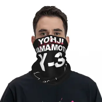 Yohji Yamamoto Черная бандана Y3, шейный платок с принтом, Теплая повязка на голову, Модная уличная одежда Унисекс для взрослых, дышащая