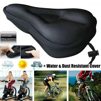 3D Мягкий силиконовый чехол для велосипедного сиденья, Дышащее Велосипедное Седло, Утолщенная подушка для сиденья велосипеда MTB, Велосипедное седло, Аксессуары для велосипедов