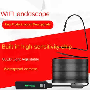 Эндоскоп типа WiFi, эндоскоп для мобильного телефона емкостью 8 мм 600 мАч, промышленный эндоскоп сверхвысокой четкости 1200P, 5-миллиметровый жесткий провод, промышленный эндоскоп