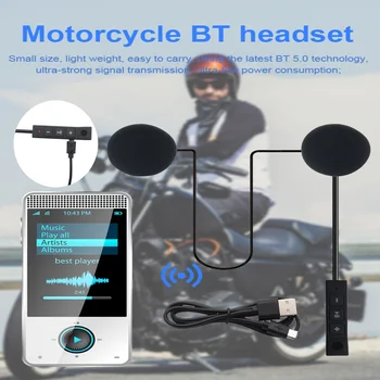 Гарнитуры Громкой связи BT5.0 Маленькие Bluetooth-Наушники USB-зарядка с Наушником для Езды на мотоцикле для Спорта на открытом воздухе 3,7 В/180 мА