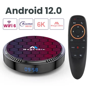 Magcubic Android 12 Allwinner h618 TV Box Двойной WiFi Wifi6 100M LAN 6k 3D BT5.0 OTA 32G 64G 128G Медиаплеер телеприставка