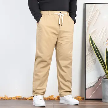2023 Весна Осень Мужские модные Однотонные хлопчатобумажные брюки Мужские Свободные Прямые брюки Мужские Длинные Деловые Повседневные брюки D188
